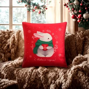 Чехол на подушку «Этель. Зайчик» 4040 см, велюр