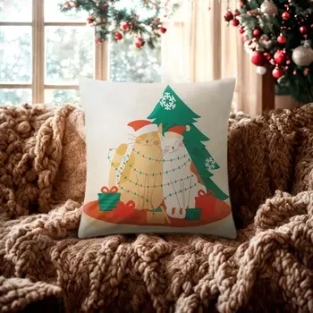 Чехол на подушку «Этель. Зимний муррр» 4040 см