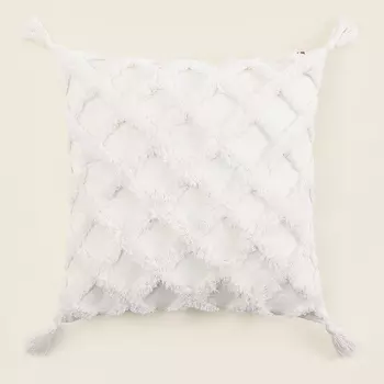 Чехол на подушку SL Home, 4545 см, хлопок 100%, молочный