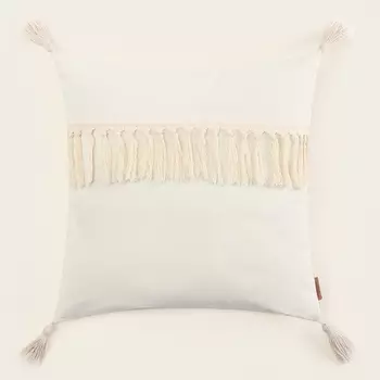 Чехол на подушку с кисточками SL Home, 4545 см, хлопок 100%