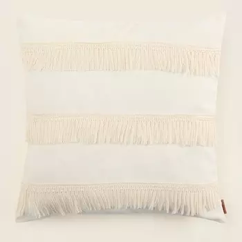 Чехол на подушку с бахромой SL Home, 4545 см, хлопок 100%