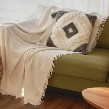 Чехол на подушку с кисточками SL Home, 4545 см, хлопок 100%