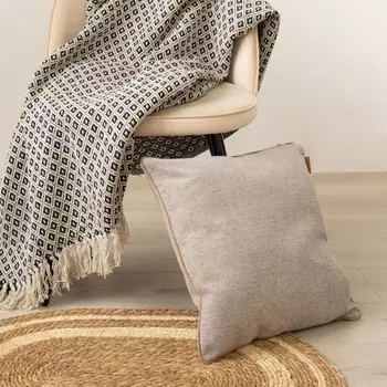 Чехол на подушку SL Home Organic, 4545 см, бежевый