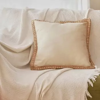 Чехол на подушку с окантовкой SL Home «СофтЛайнс», 4343 см, хлопок 100%