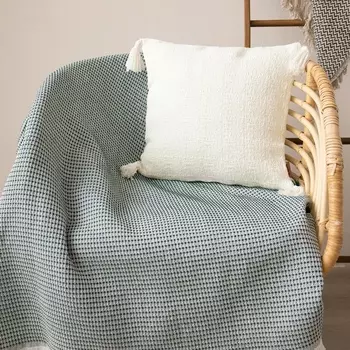 Чехол на подушку с кисточками SL Home TASSEL, 4545 см, молочный