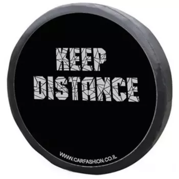 Чехол на запасное колесо «KEEP DISTANCE S» черный/серый