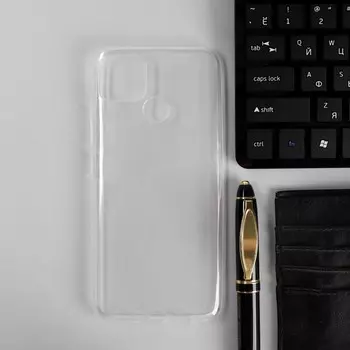 Чехол PERO, для телефона Realme C25S, силиконовый, прозрачный