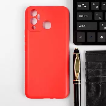 Чехол Red Line Ultimate, для телефона Infinix HOT 12 PLAY, силиконовый, красный