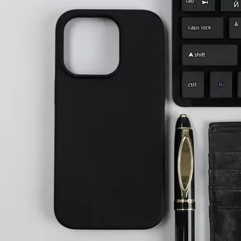 Чехол Red Line Ultimate, для телефона iPhone 14 Pro, силиконовый, микрофибра, черный