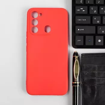 Чехол Red Line Ultimate, для телефона Tecno Spark 8c, силиконовый, красный