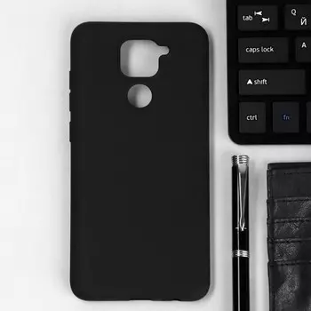 Чехол TFN, для телефона Xiaomi Redmi Note 9, силиконовый, черный
