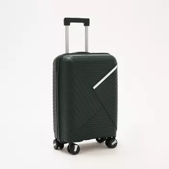 Чемодан 20", 36*21*55, отд на молнии, код замок, 4 колеса, зеленый