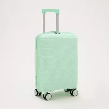 Чемодан малый 20", отдел на молнии, кодовый замок, 4 колеса, цвет мятный
