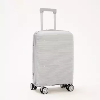 Чемодан малый 20", отдел на молнии, кодовый замок, 4 колеса, цвет серый