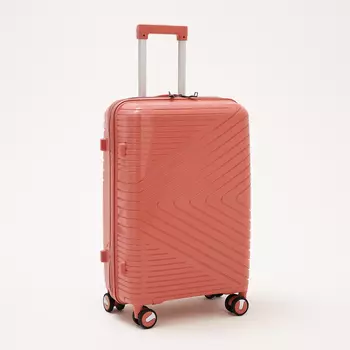 Чемодан 24", 43*25*64, отд на молнии, код замок, 4 колеса, розовый
