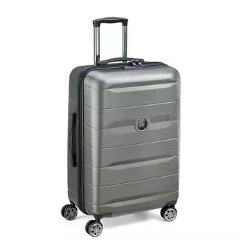 Чемодан, 26 × 44 × 67 см, отдел на молнии, кодовый замок, 4 колеса, цвет зелёный