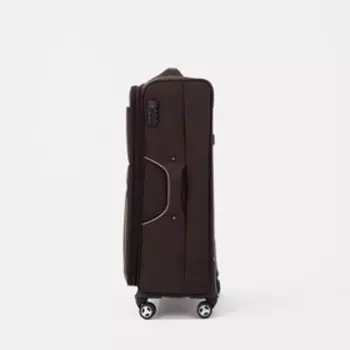 Чемодан большой 28", отдел на молнии, наружный карман, кодовый замок, цвет коричневый