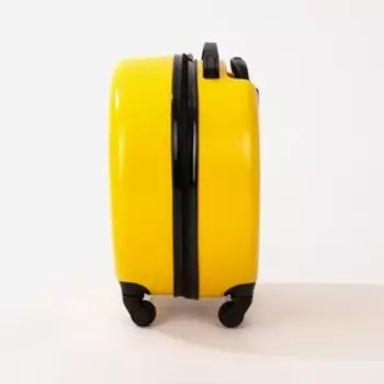 Чемодан детский 18", отдел на молнии, цвет жёлтый