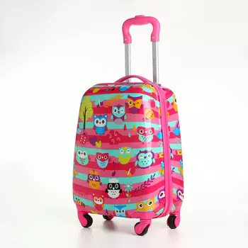 Чемодан детский 27 л (S) HappyAnt, отдел на молнии, цвет розовый