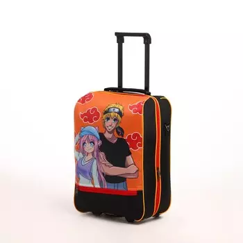 Чемодан детский 32 л (S) Sacvoyage, отдел на молнии, цвет чёрный/оранжевый