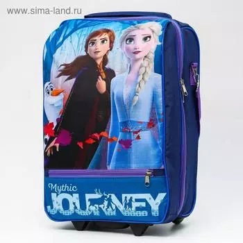 Чемодан детский «Холодное Сердце», 32 x 23 x 42 см, отдел на молнии, н/карман, Disney