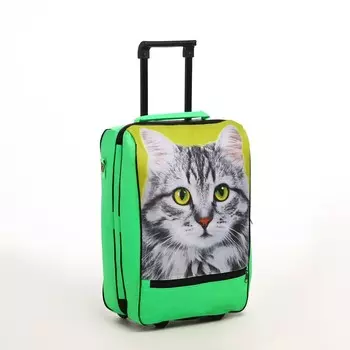 Чемодан детский малый 20", цвет салатовый