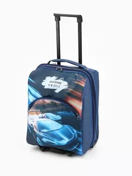 Чемодан малый 16" на молнии, цвет синий