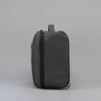 Чемодан малый 16", отдел на молнии, наружный карман, цвет серый