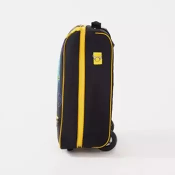 Чемодан малый 20", на молнии, цвет чёрный