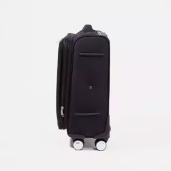 Чемодан малый 20", наружный карман, кодовый замок, цвет чёрный