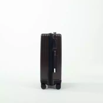 Чемодан малый 20", отдел на молнии, кодовый замок, 4 колеса, цвет коричневый