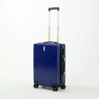 Чемодан малый 20", отдел на молнии, кодовый замок, 4 колеса, цвет синий