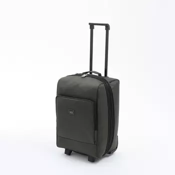 Чемодан малый 20", отдел на молнии, с расширением, наружный карман, 2 колеса, цвет хаки