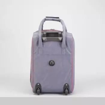 Чемодан малый 20" с сумкой, отдел на молнии, наружный карман, с расширением, цвет серый