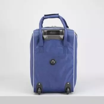 Чемодан малый 37 л (S) с сумкой Sacvoyage, отдел на молнии, наружный карман, с расширением, цвет синий