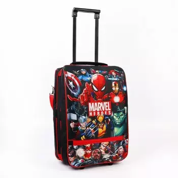 Чемодан малый MARVEL HEROES 32*23*42 см, отд на молнии, н/карман, черный