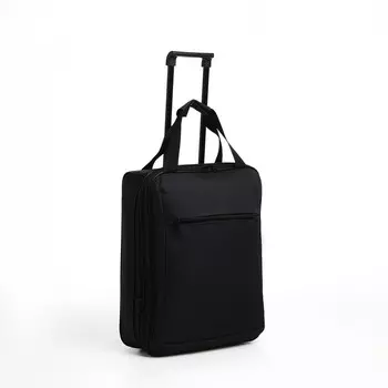 Чемодан на молнии, цвет чёрный