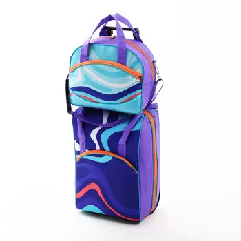 Чемодан на молнии, дорожная сумка, набор 2 в 1, цвет фиолетовый