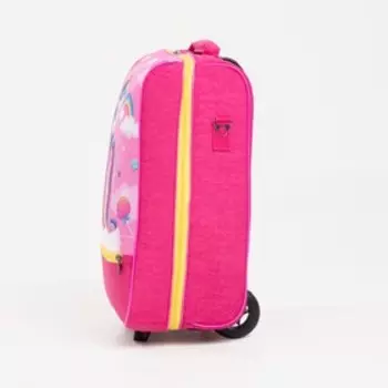 Чемодан на молнии малый 18", цвет розовый