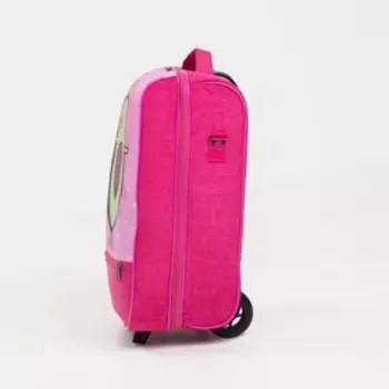 Чемодан на молнии малый 18", цвет розовый