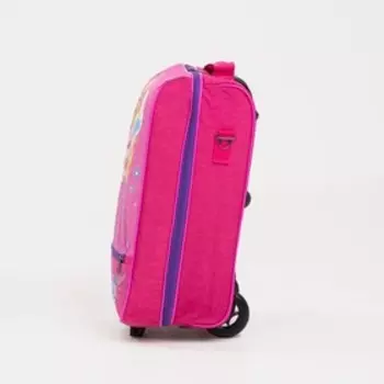 Чемодан на молнии малый 18", цвет розовый