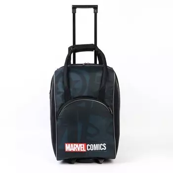 Чемодан с сумкой MARVEL COMICS 52*21*34 см, отдел на молнии, н/карман, черный