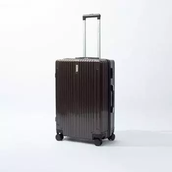 Чемодан средний 24", отдел на молнии, кодовый замок, 4 колеса, цвет коричневый