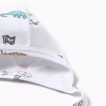 Чепчик детский, цвет белый, размер 38-40 (1-3 мес)