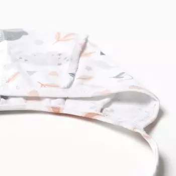 Чепчик детский, цвет молочный/звери, рост 38 см