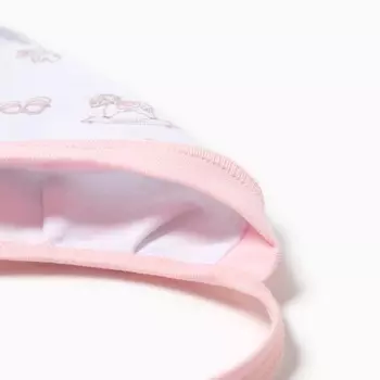 Чепчик детский, цвет розовый, размер 36-38 (0-1 мес)