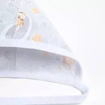 Чепчик детский, цвет серый/мишки, рост 68 см