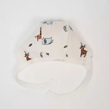 Чепчик детский, цвет серый/животные, рост 68 см