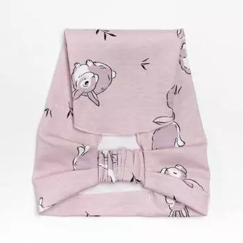 Чепчик (косынка) Крошка Я "Зайчик", серый, р.48