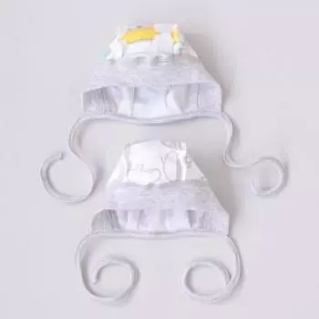 Чепчик на широкой резинке «Новые друзья», рост 56-62 см., - 2 шт.